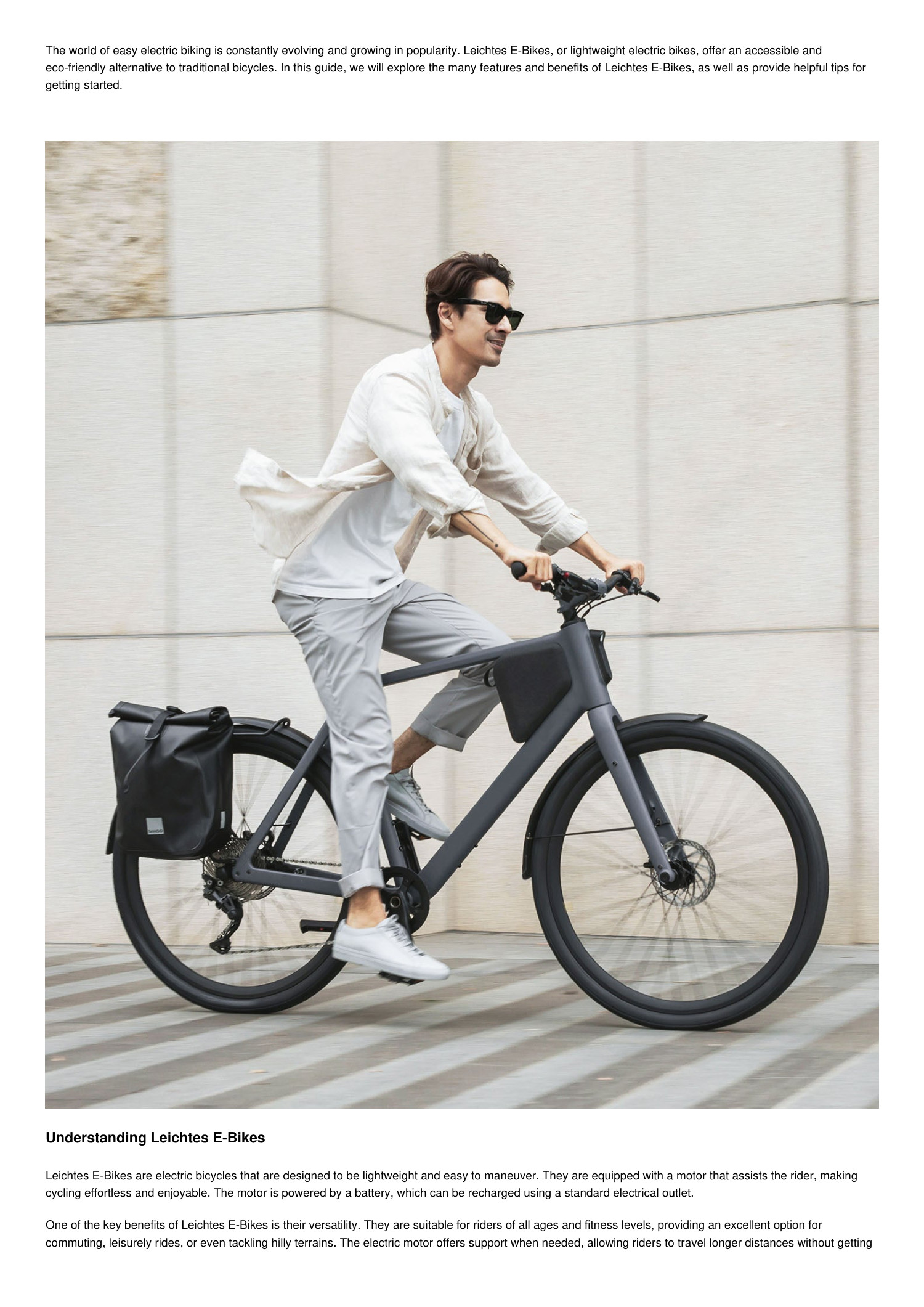 Unlocking the World of Easy Electric Biking: A Guide to Leichtes E 