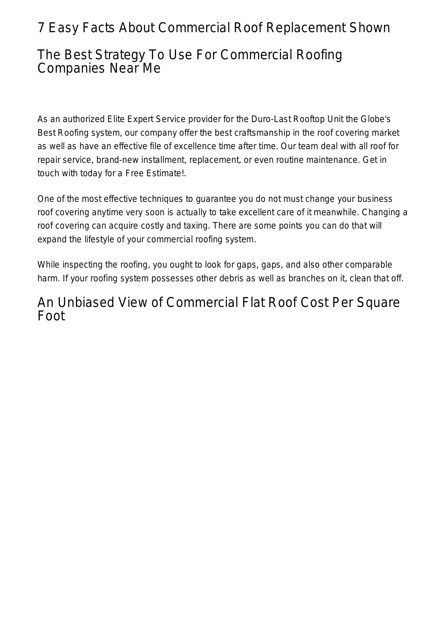 Not known Details About Commercial Flat Roof Repair Near Me xllxt.pdf