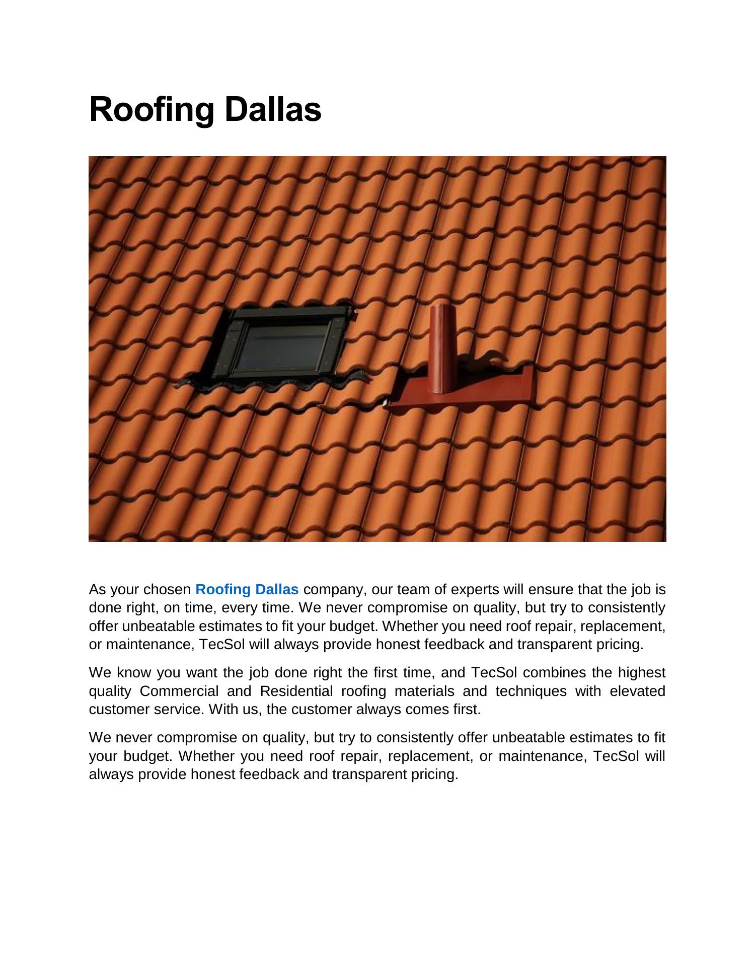 Roofing Dallas.pdf | DocDroid