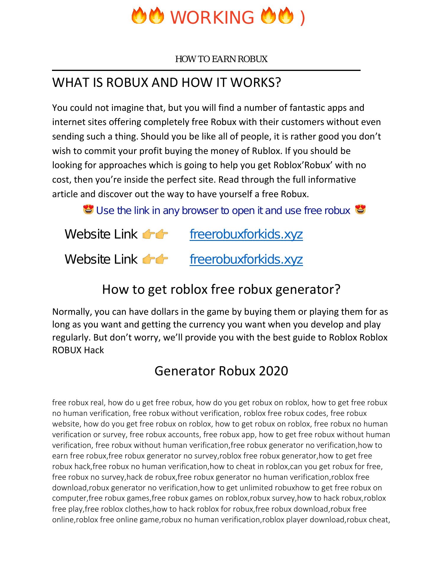 Roblox Robux Hack Generator Doc Docdroid - www.free robux hack generator.club