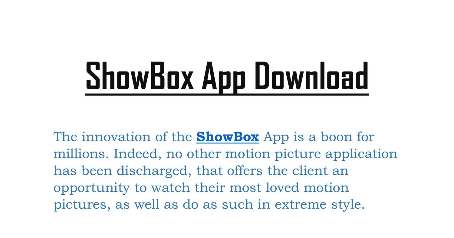 showbox app movies app