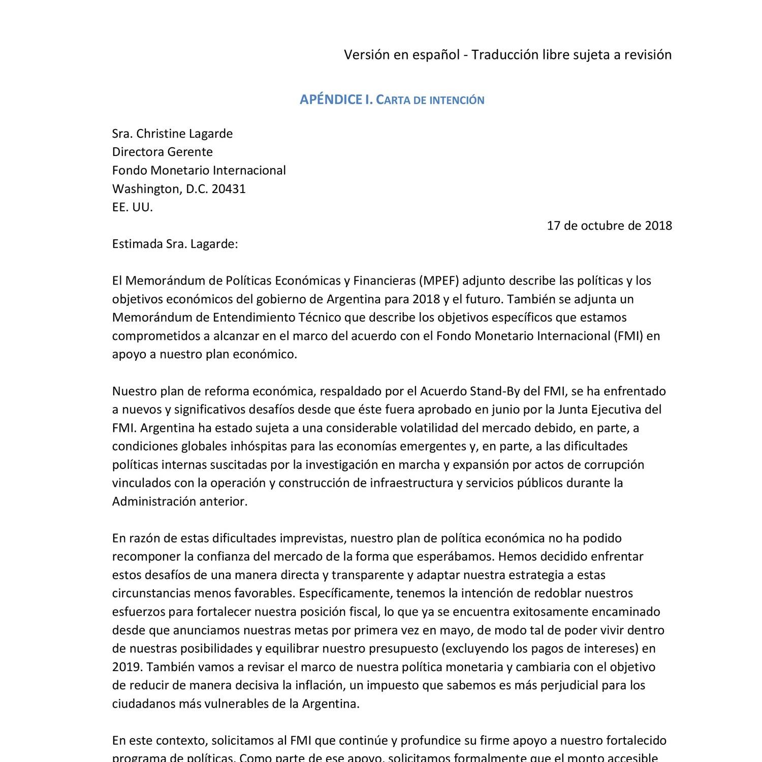 Carta De Intencion 2850