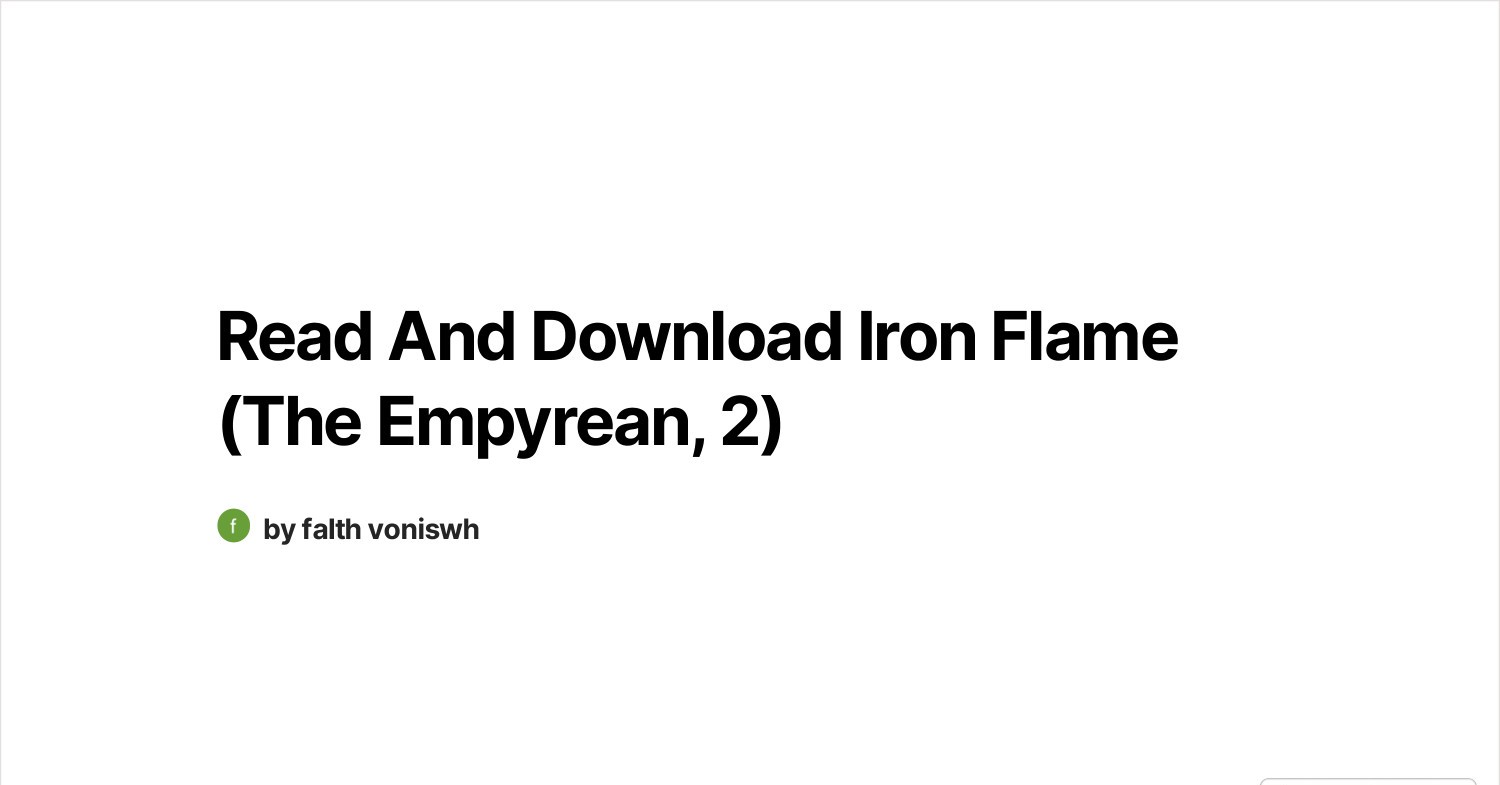 iron flame read online pdf free download english