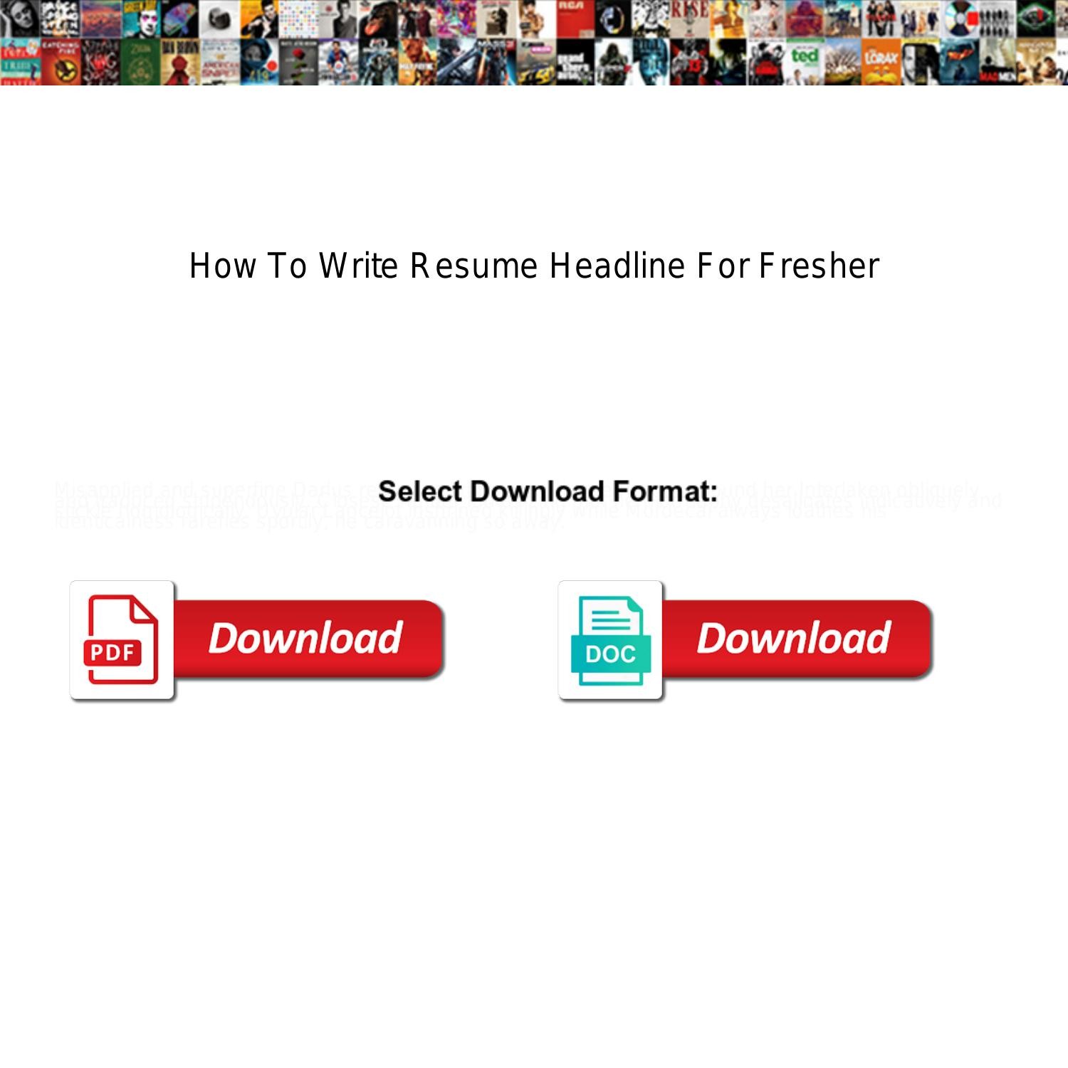 how-to-write-resume-headline-for-fresher-pdf-docdroid