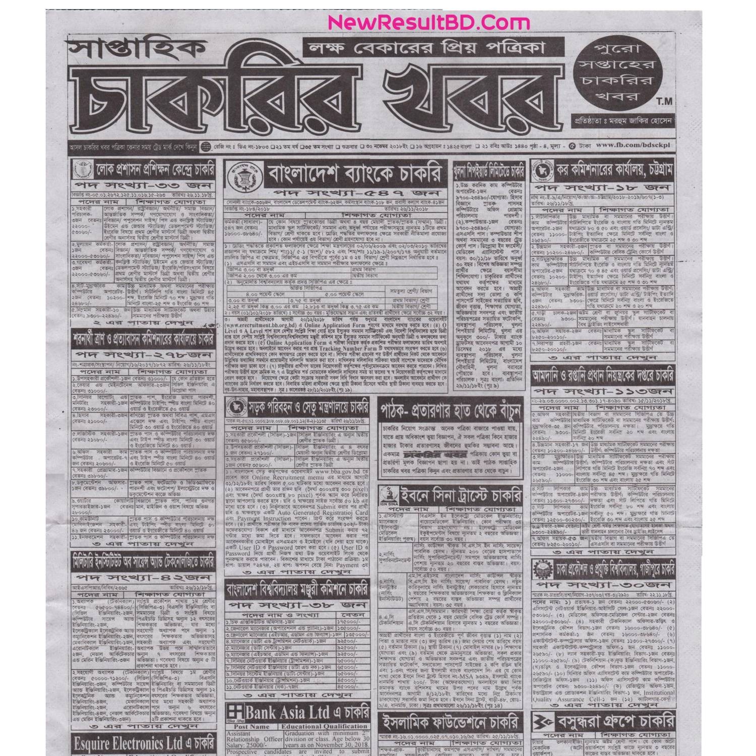 To Day Jobs In News Paper