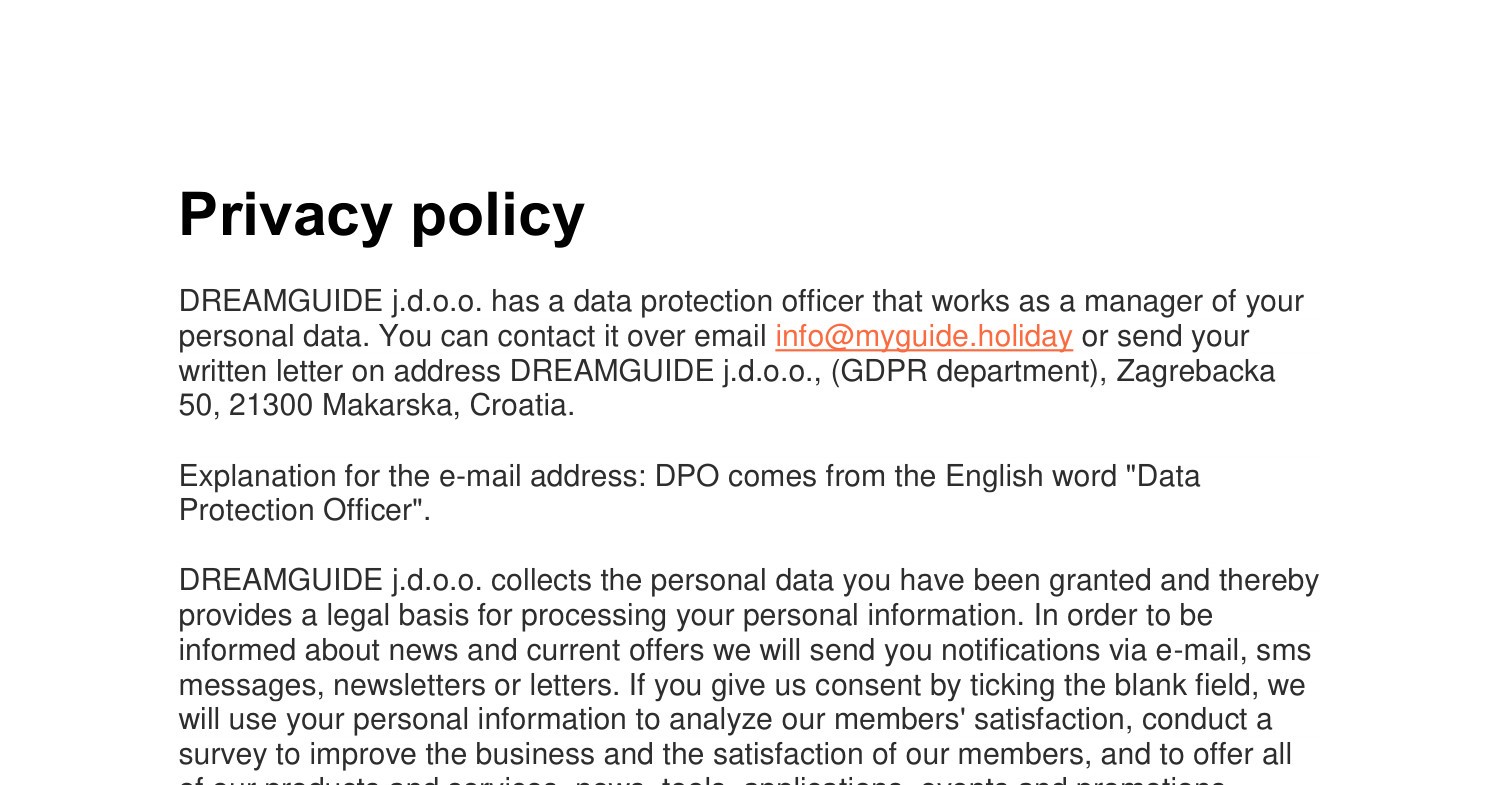 Myguide Privacy Policypdf Docdroid 