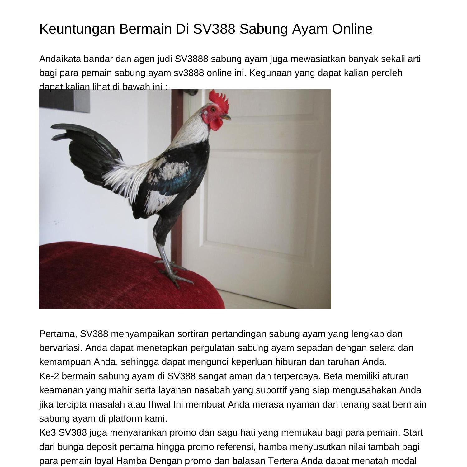 Laba Bermain Di SV388 Sabung Ayam Onlinepbiyh.pdf.pdf | DocDroid