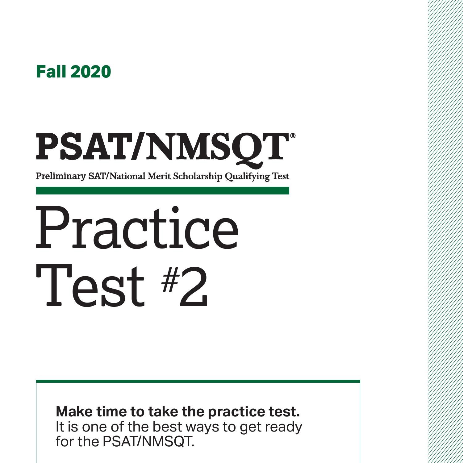 psat practice test 2 answers math