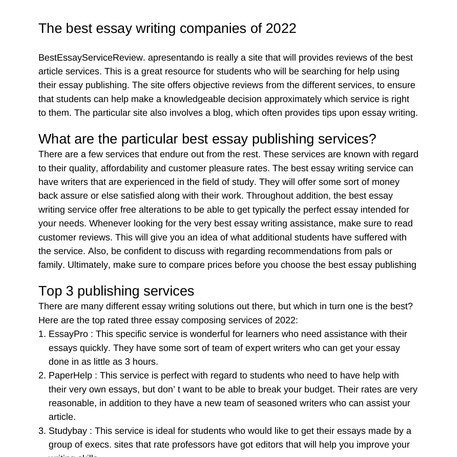 The very best essay writing services of 2022hnhuw.pdf.pdf DocDroid