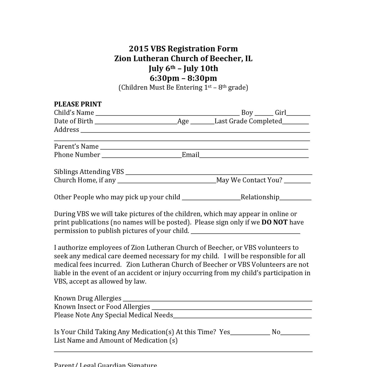 2015 VBS Registration Form pdf DocDroid