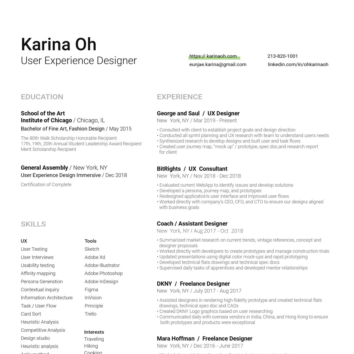 Karina Oh UX Reusme (03.22.2018).pdf | DocDroid