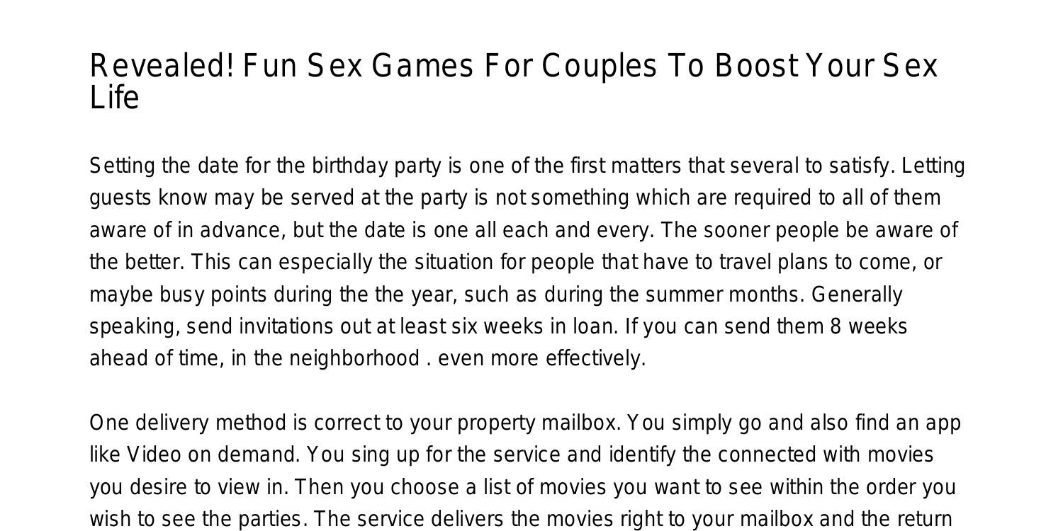 Revealed Fun Sex Games For Couples To Wellbeing Sex Lifelgqie.pdf.pdf |  DocDroid