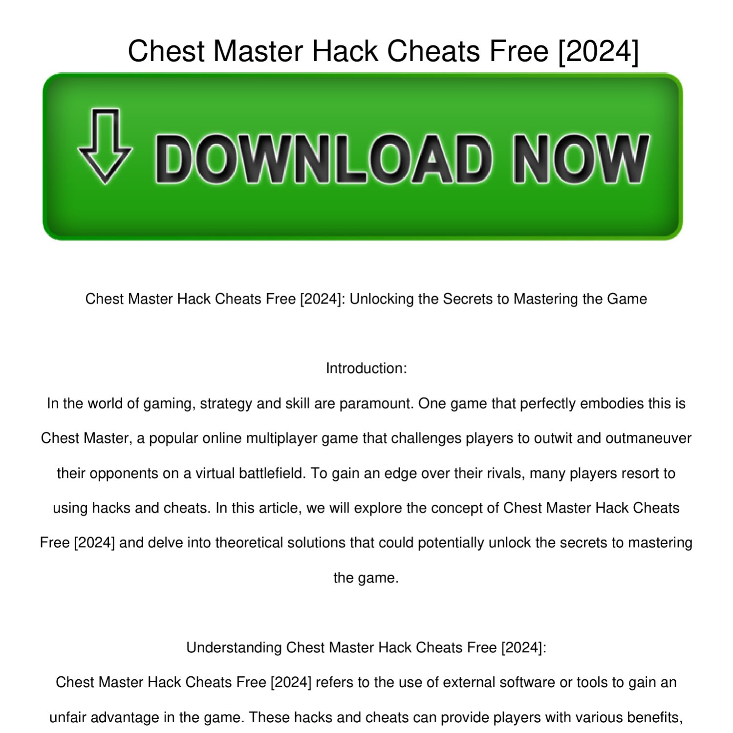 Chest-Master-Hack-Cheats-Free-[2024.Pdf | DocDroid