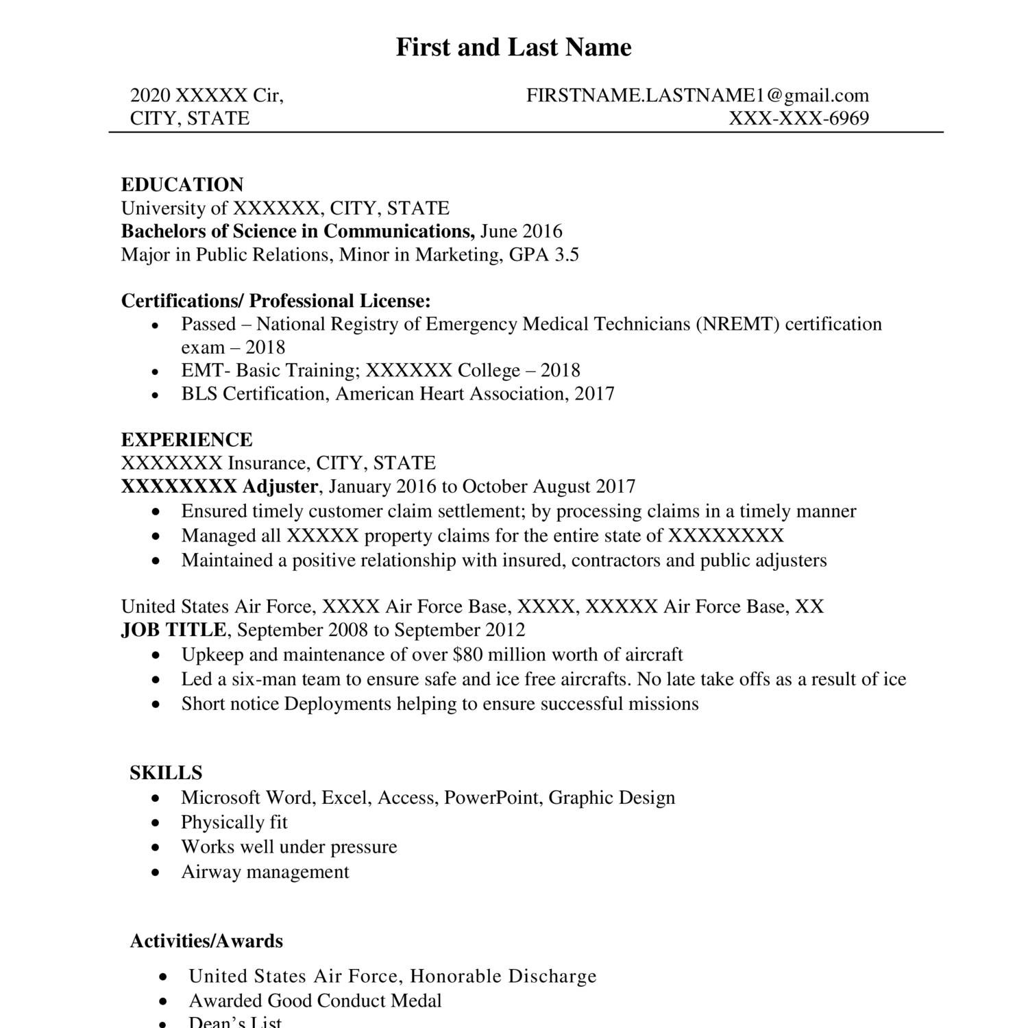 First Name Last Name Resume .docx | DocDroid