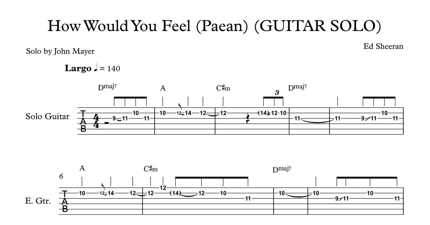 How Would You Feel Ed Sheeran Chords