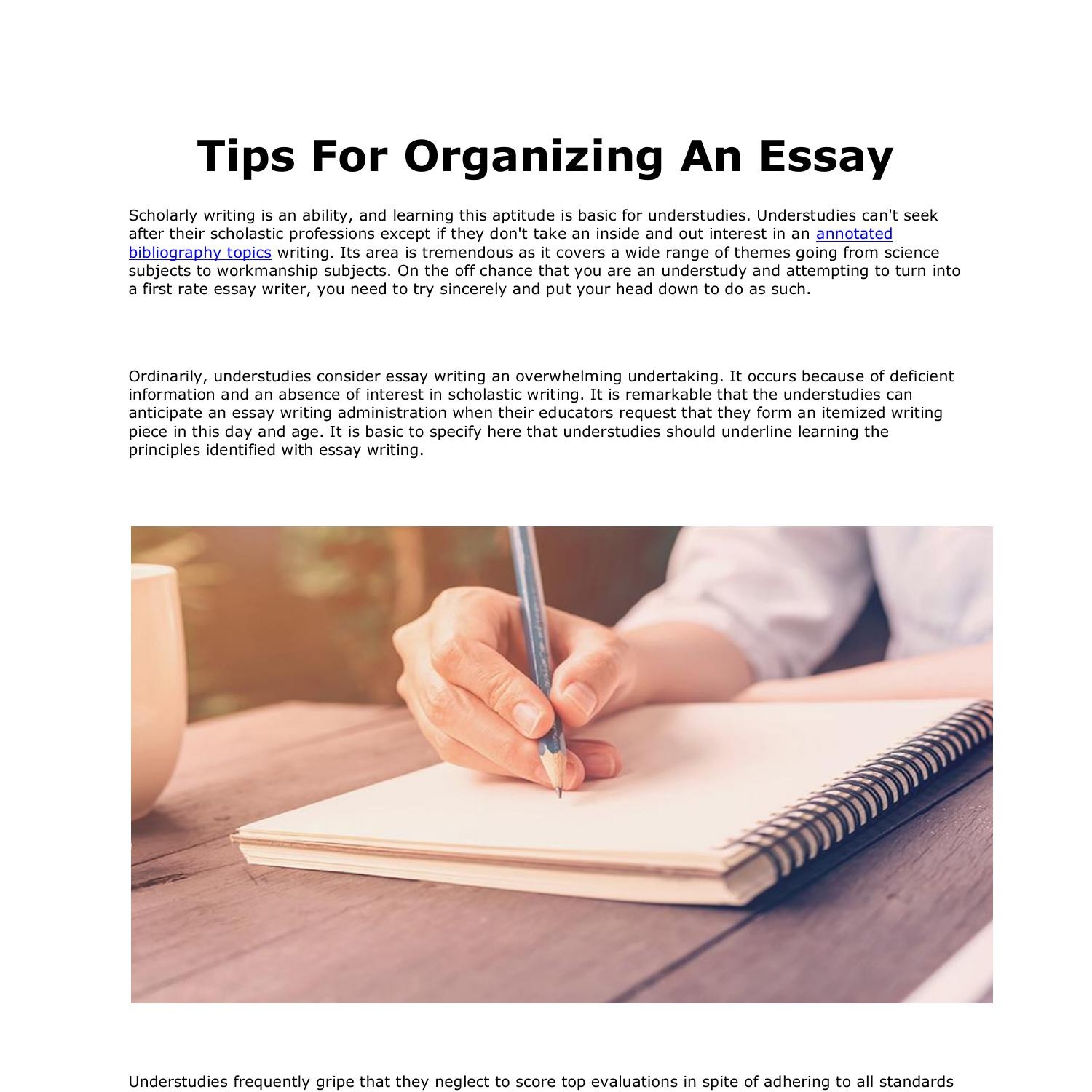 tips for organizing an essay