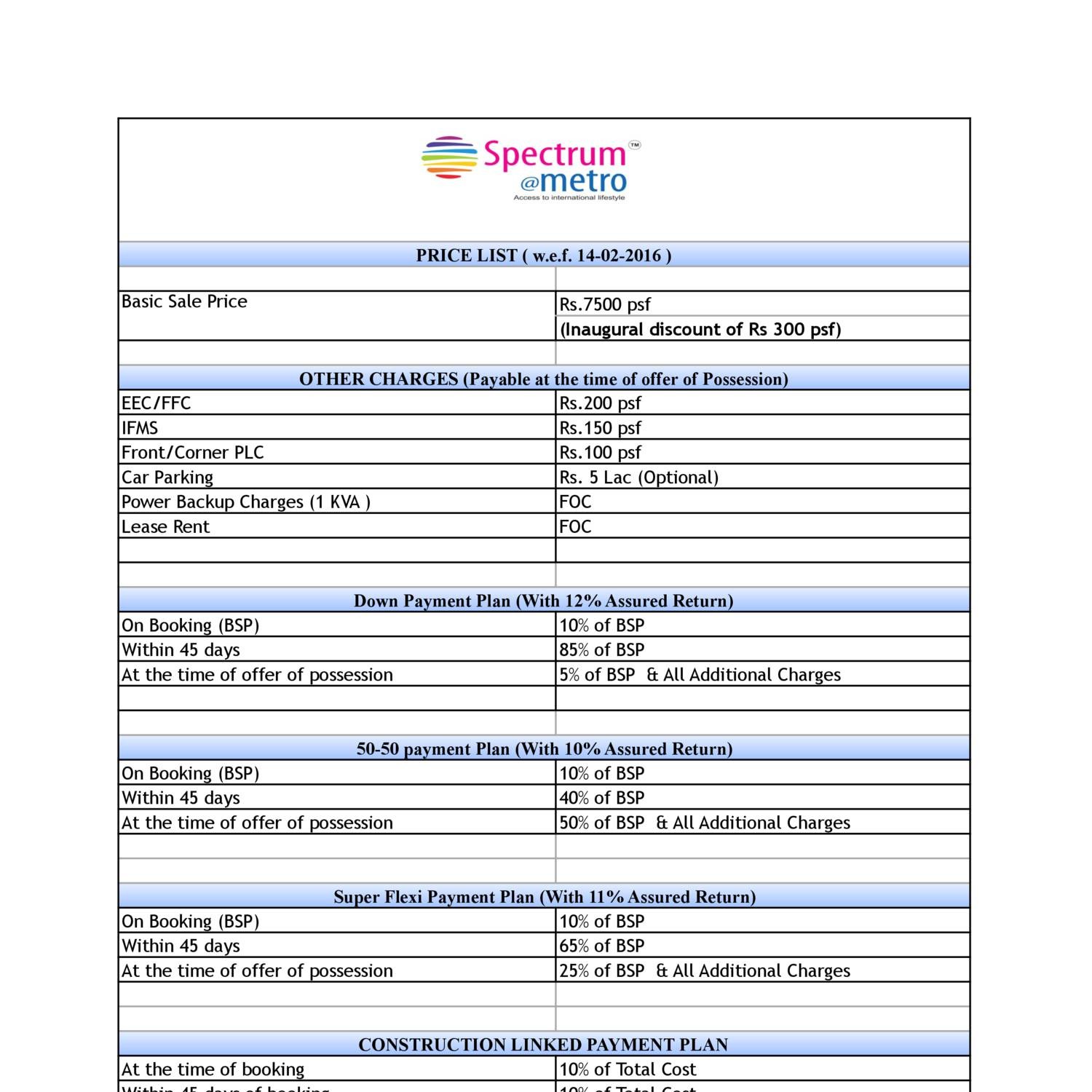 Spectrum new price list.pdf DocDroid