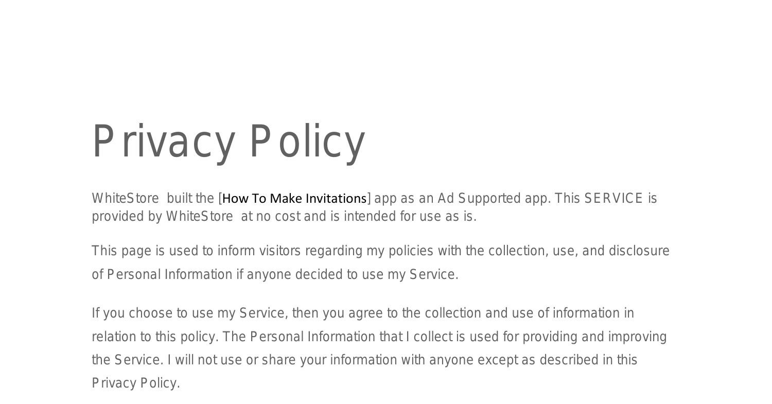 how to make invitations -Policy.docx | DocDroid
