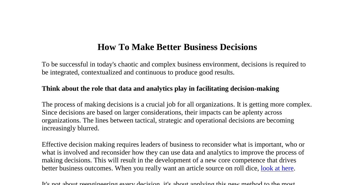 how-to-make-better-business-decisions-pdf-docdroid