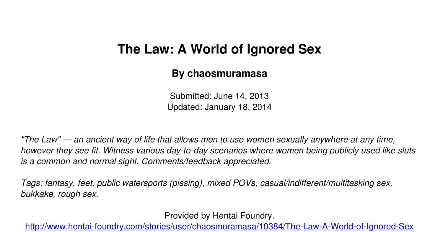 Chaosmuramasa The Law A World Of Ignored Sexpdf Docdroid 