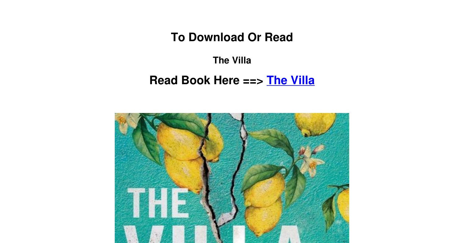 Pdf DOWNLOAD The Villa By Rachel Hawkins.pdf | DocDroid