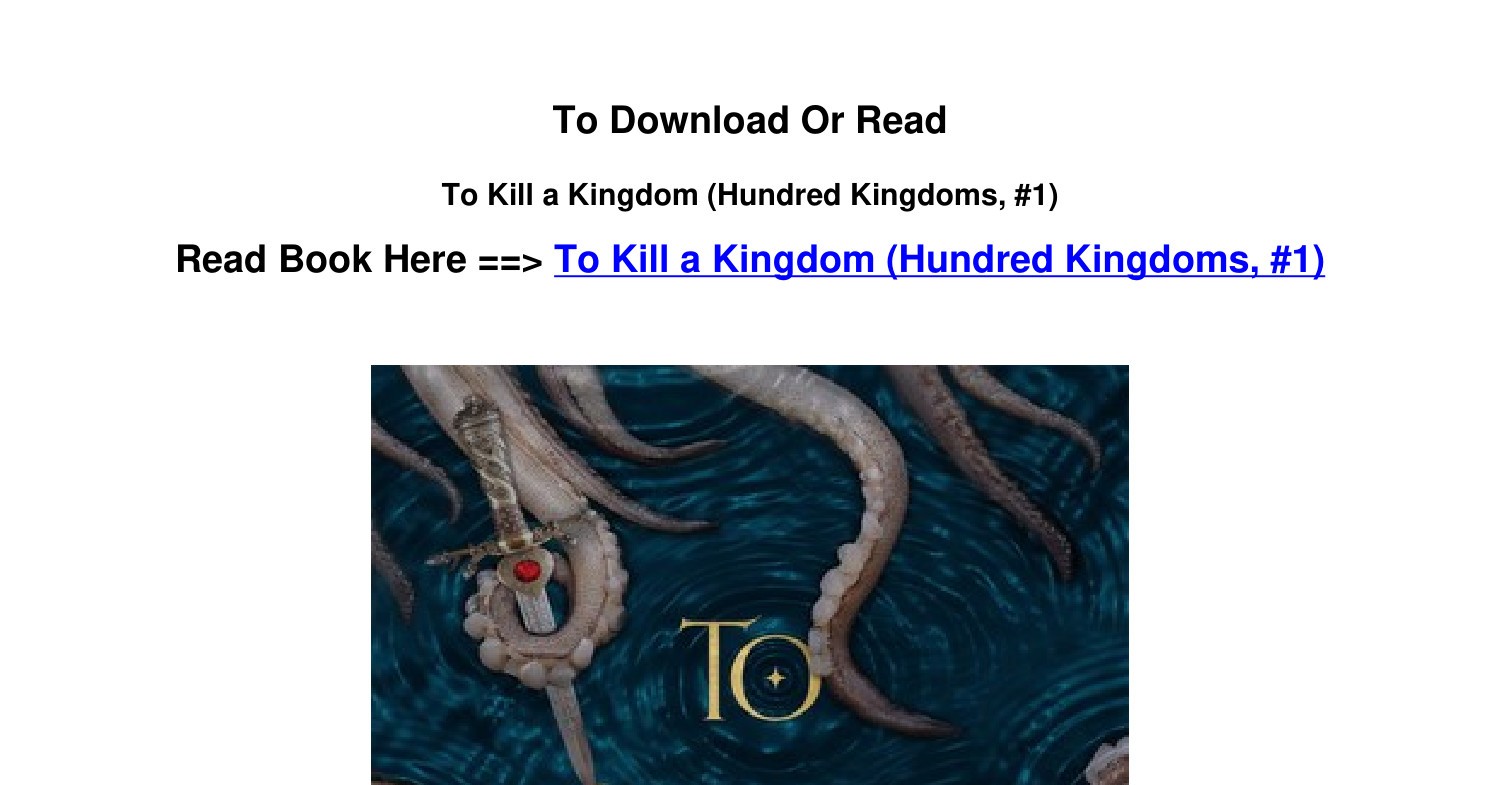  To Kill a Kingdom (Hundred Kingdoms): 9781250112682