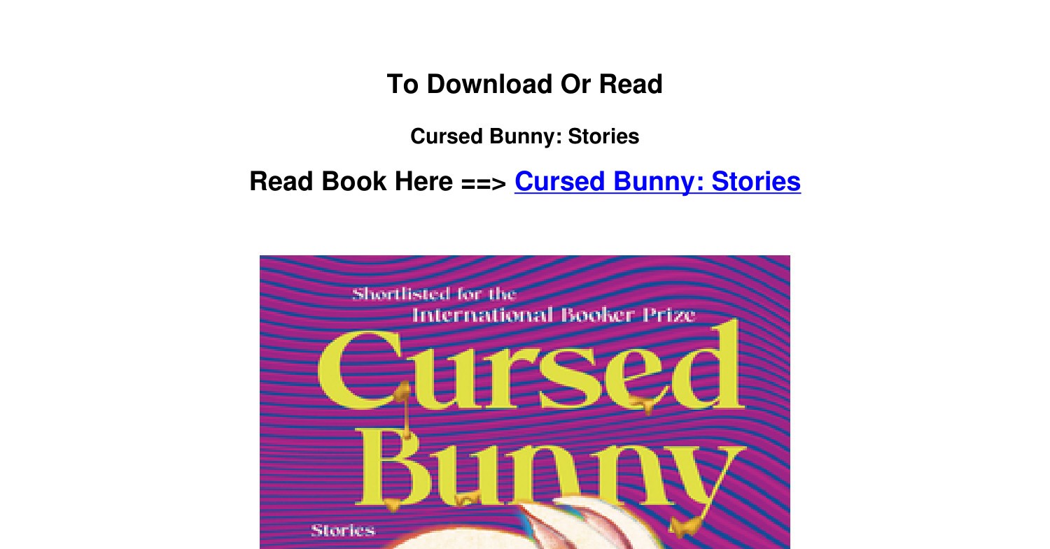 Cursed Bunny: Stories