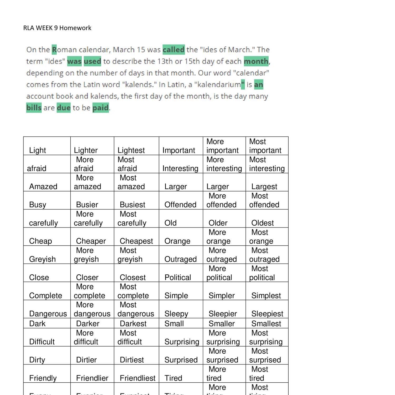 week 9 homework