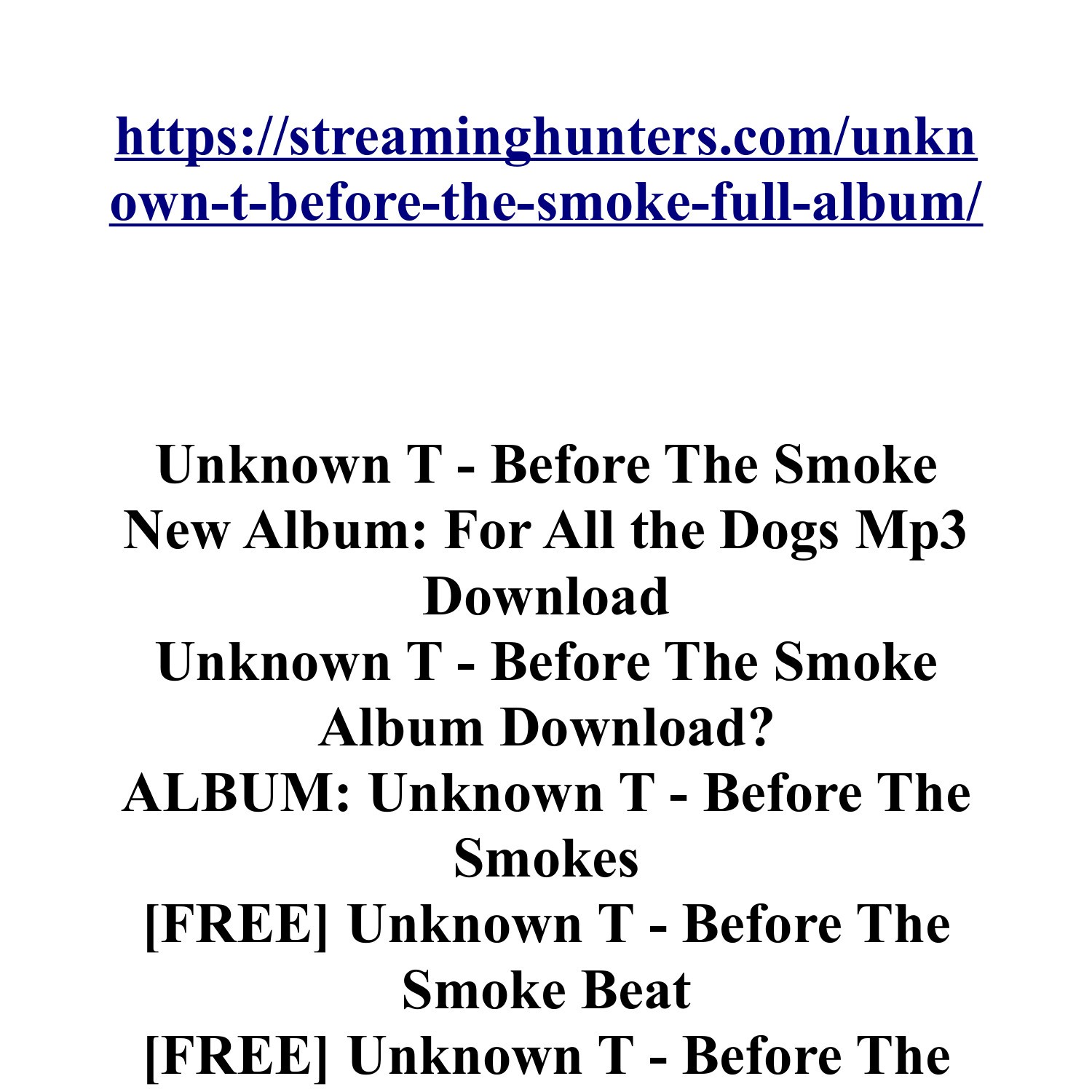 SmokeMontana - The Chosen One MP3 Download & Lyrics