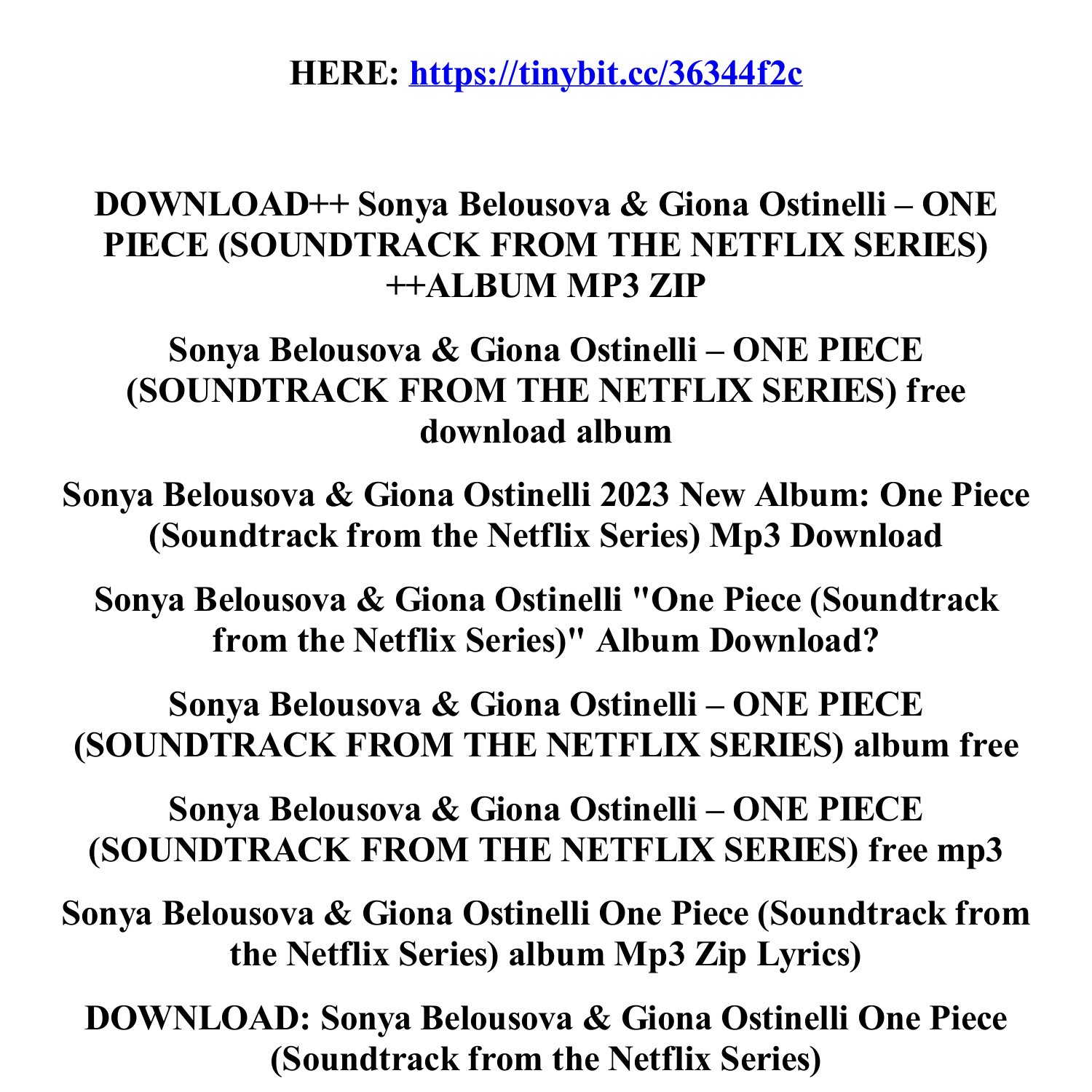 One Piece (Soundtrack from the Netflix Series) - Album by Sonya