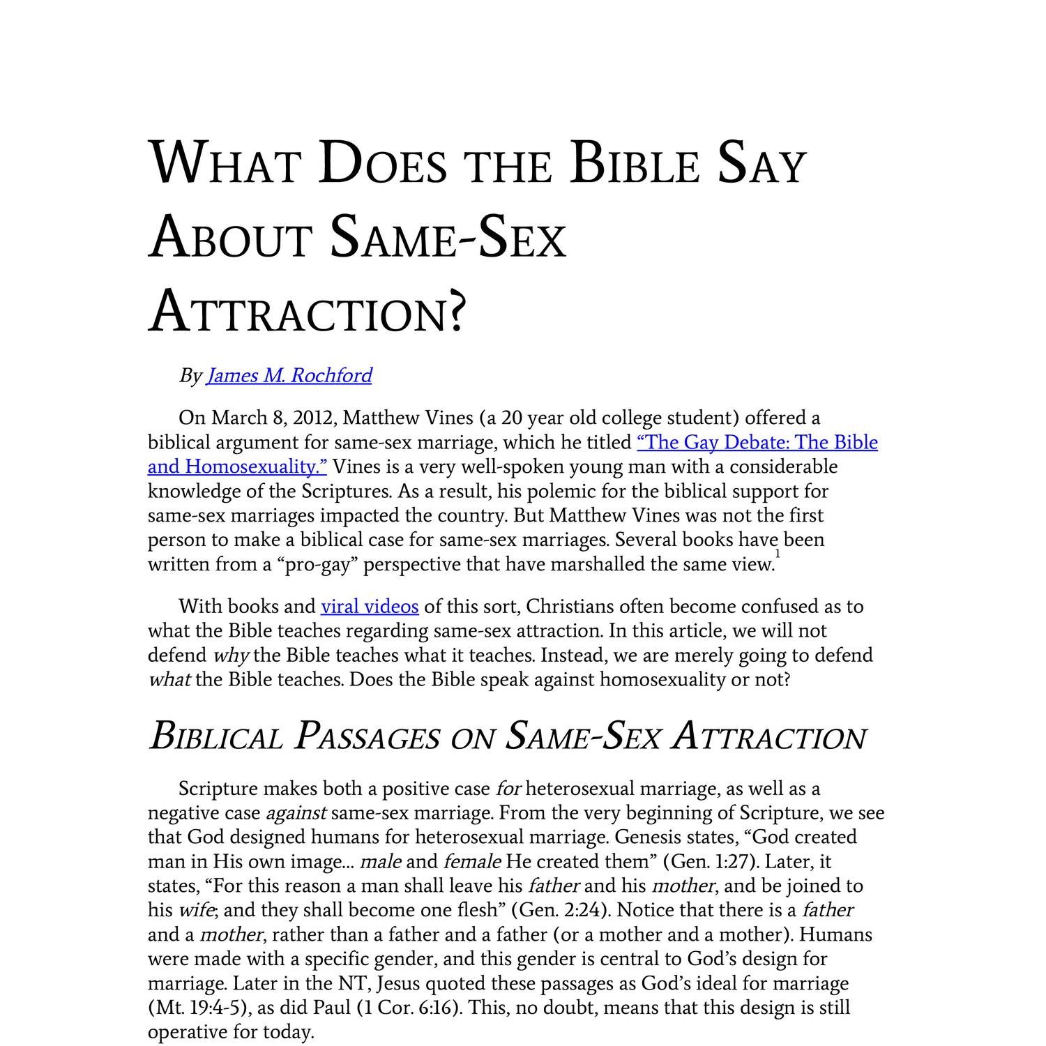 What Does The Bible Say About Same Sex Attraction Pdf Docdroid