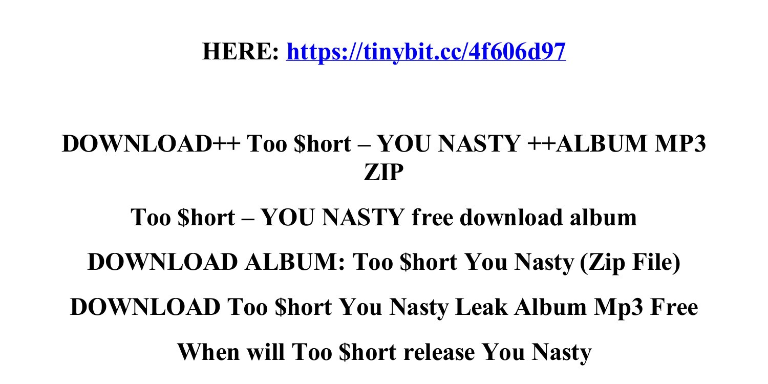 Too Short - You Nasty: CD