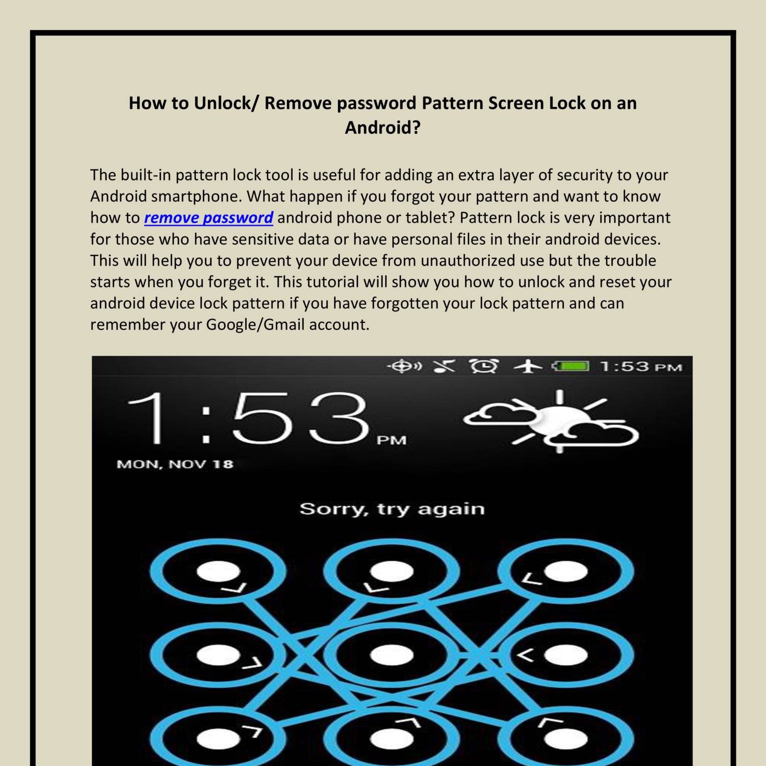 how-to-unlock-remove-password-pattern-screen-lock-on-an-android-pdf