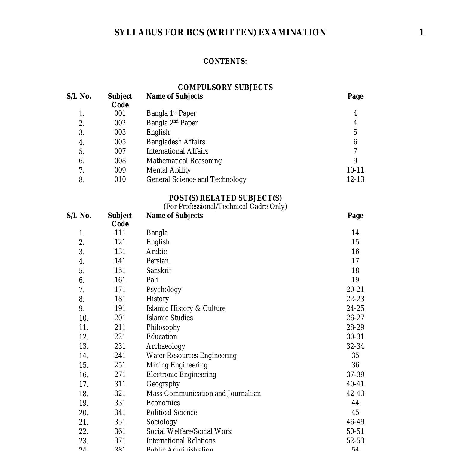 SYLLABUS FOR BCS (WRITTEN) EXAMINATION.pdf | DocDroid