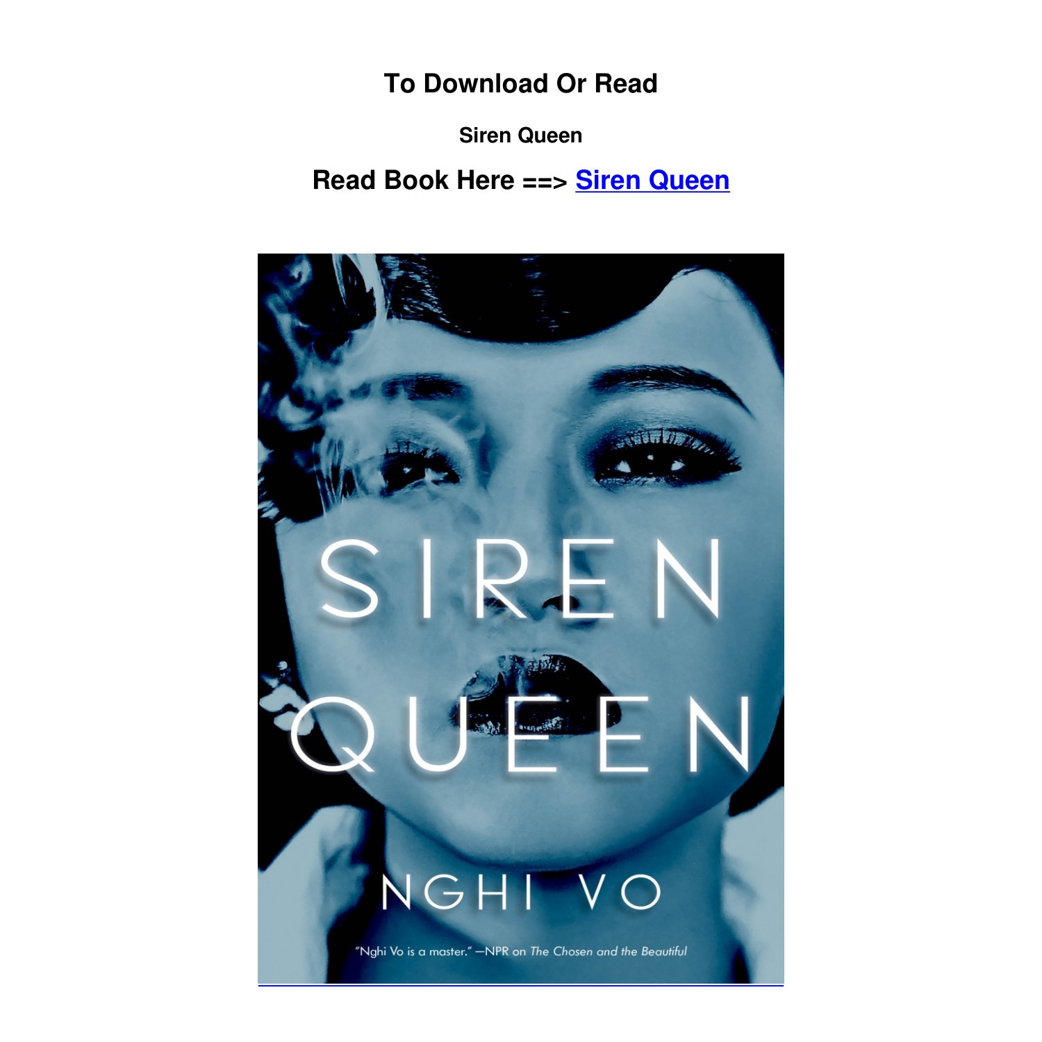 Pdf Download Siren Queen BY Nghi Vo.pdf | DocDroid