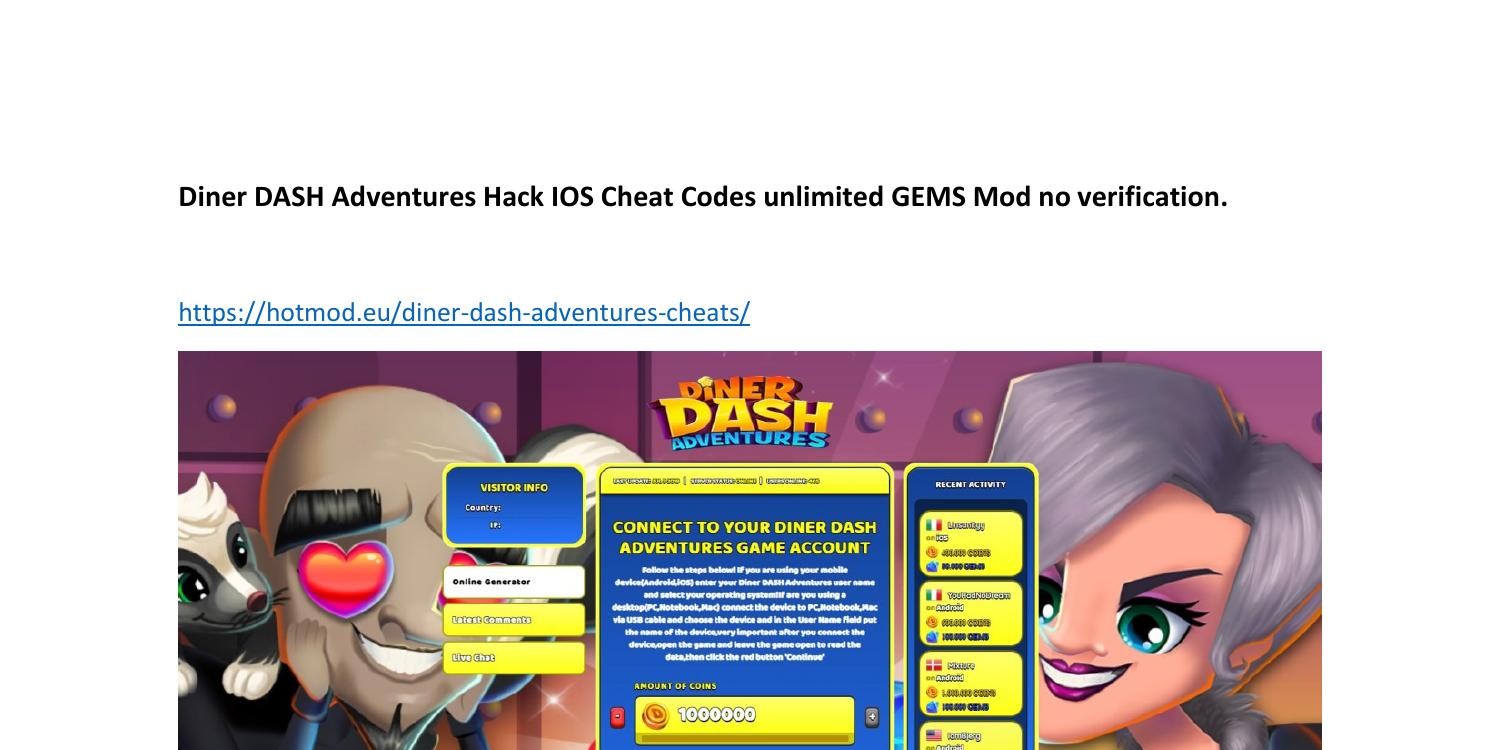 Diner DASH Adventures Hack Cheat - How To Get Unlimited Gems, Coins Diner  DASH Adventures Hack Mod APK – How To Get Unlimited …