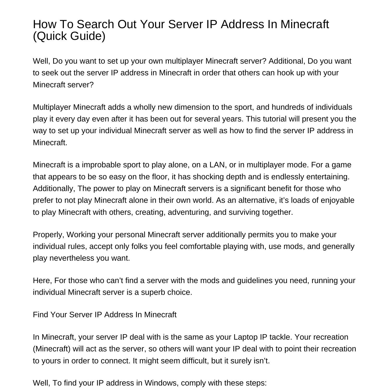 how-to-find-your-server-ip-address-in-minecraft-fast-guidepudxs-pdf-pdf