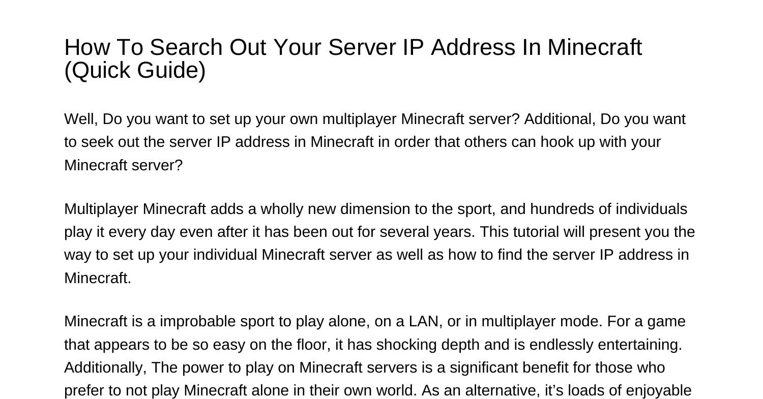 how-to-find-your-server-ip-address-in-minecraft-fast-guidepudxs-pdf-pdf