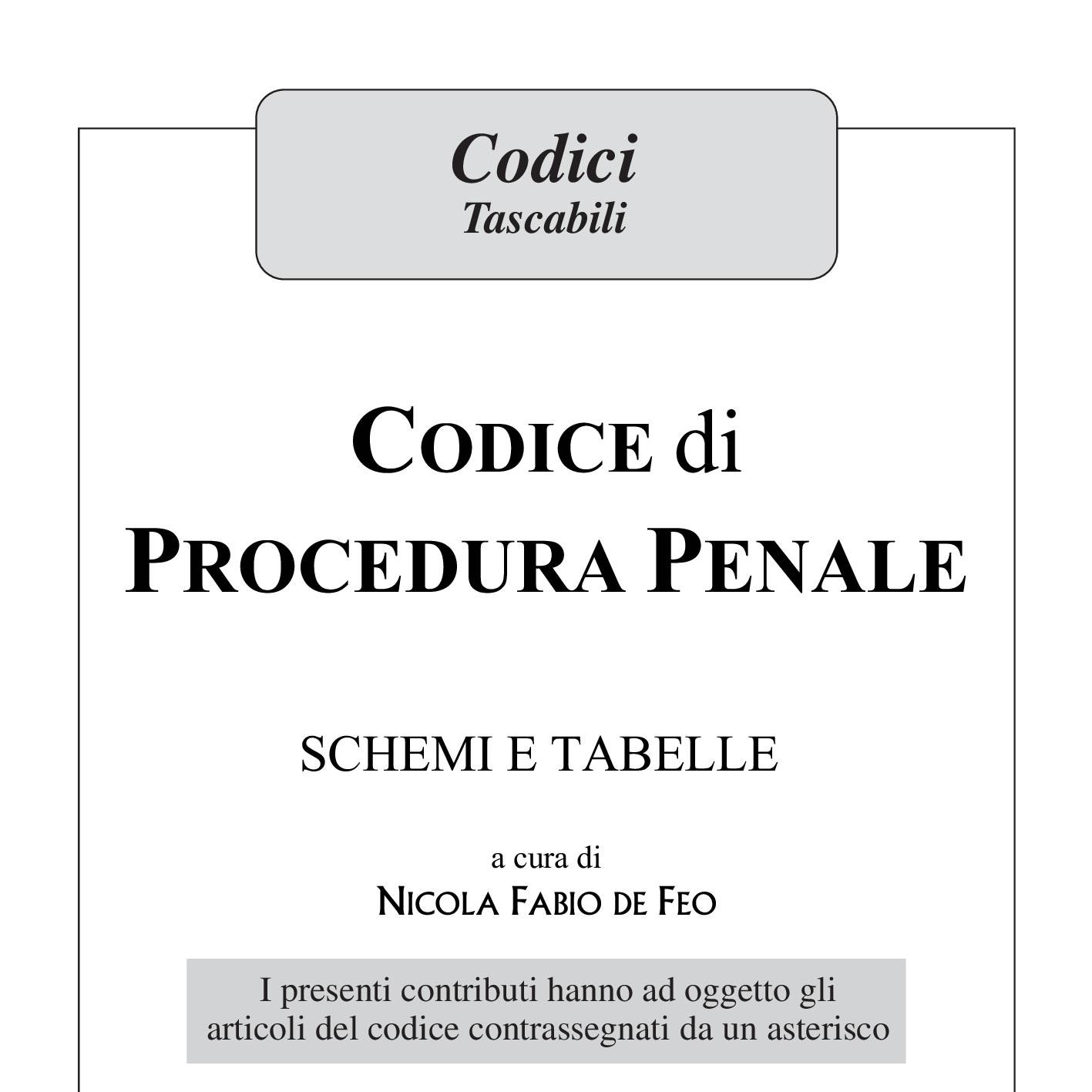 Schemi2009codice Procedura Penale Pdf Docdroid