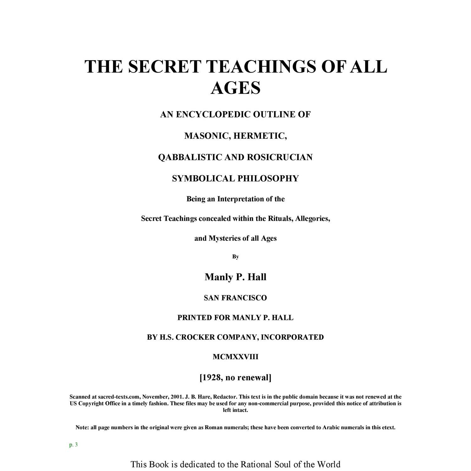 the secret teachings of all ages taschen