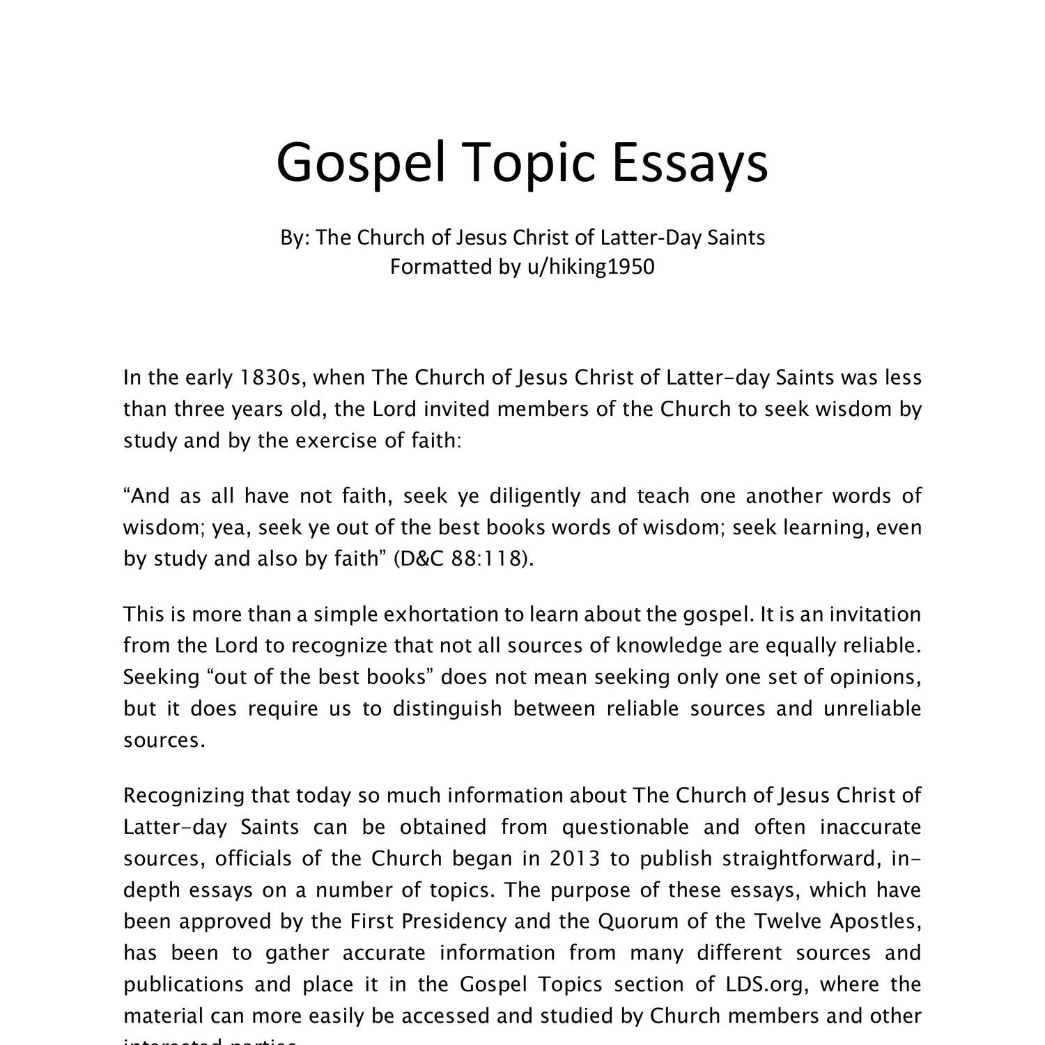 essay on gospel music