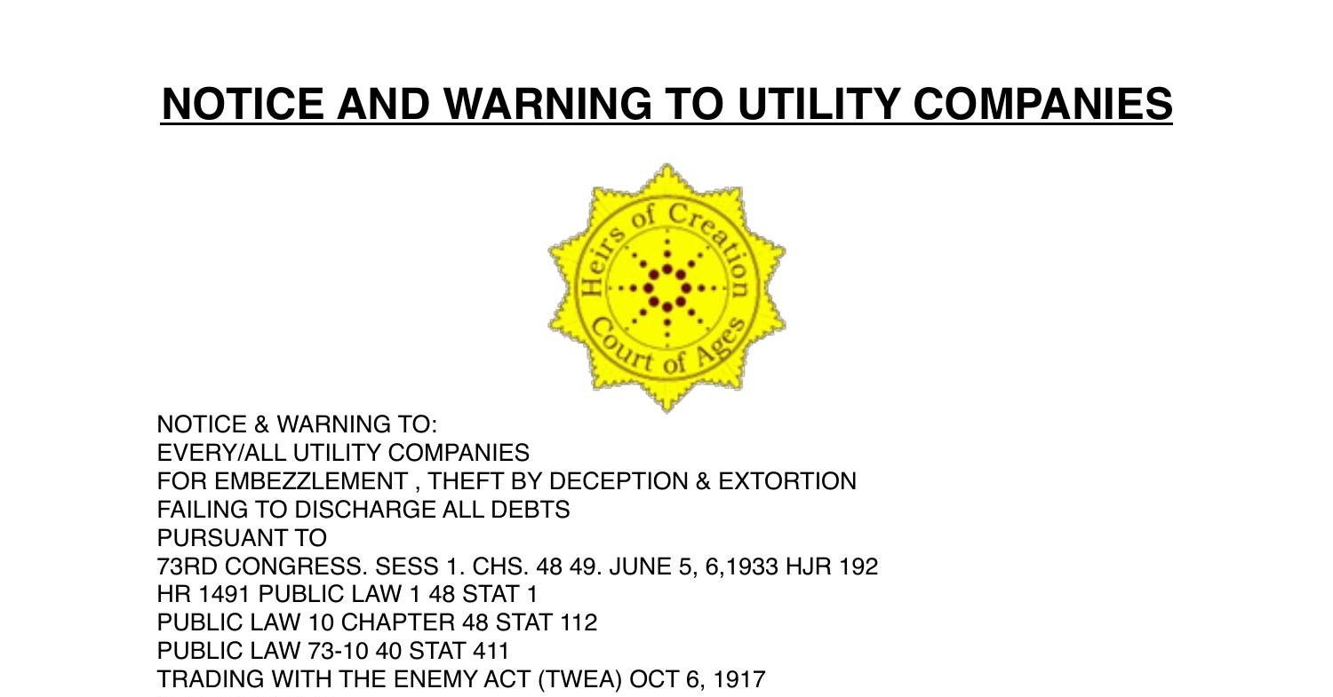 Notice-and-Warning-to-Utility-Companies (1).pdf | DocDroid