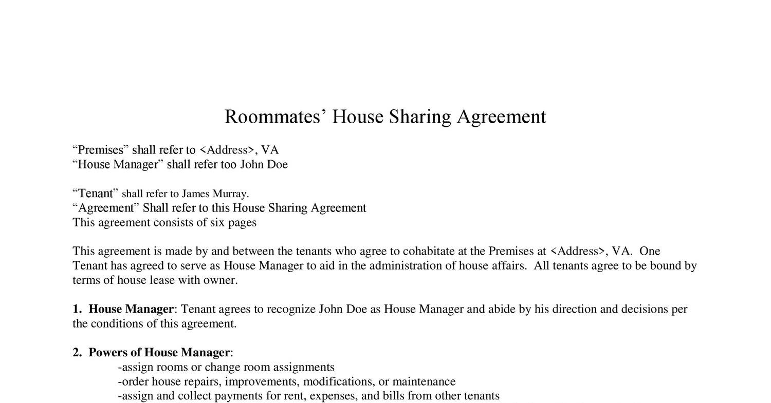 House Sharing Agreement PIIMasked.pdf DocDroid