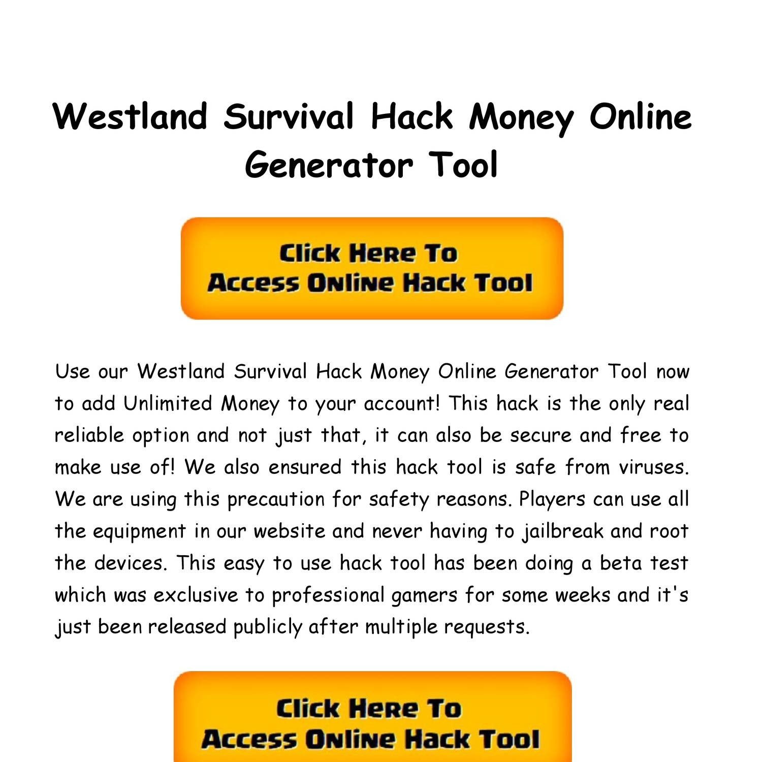 westland survival hack