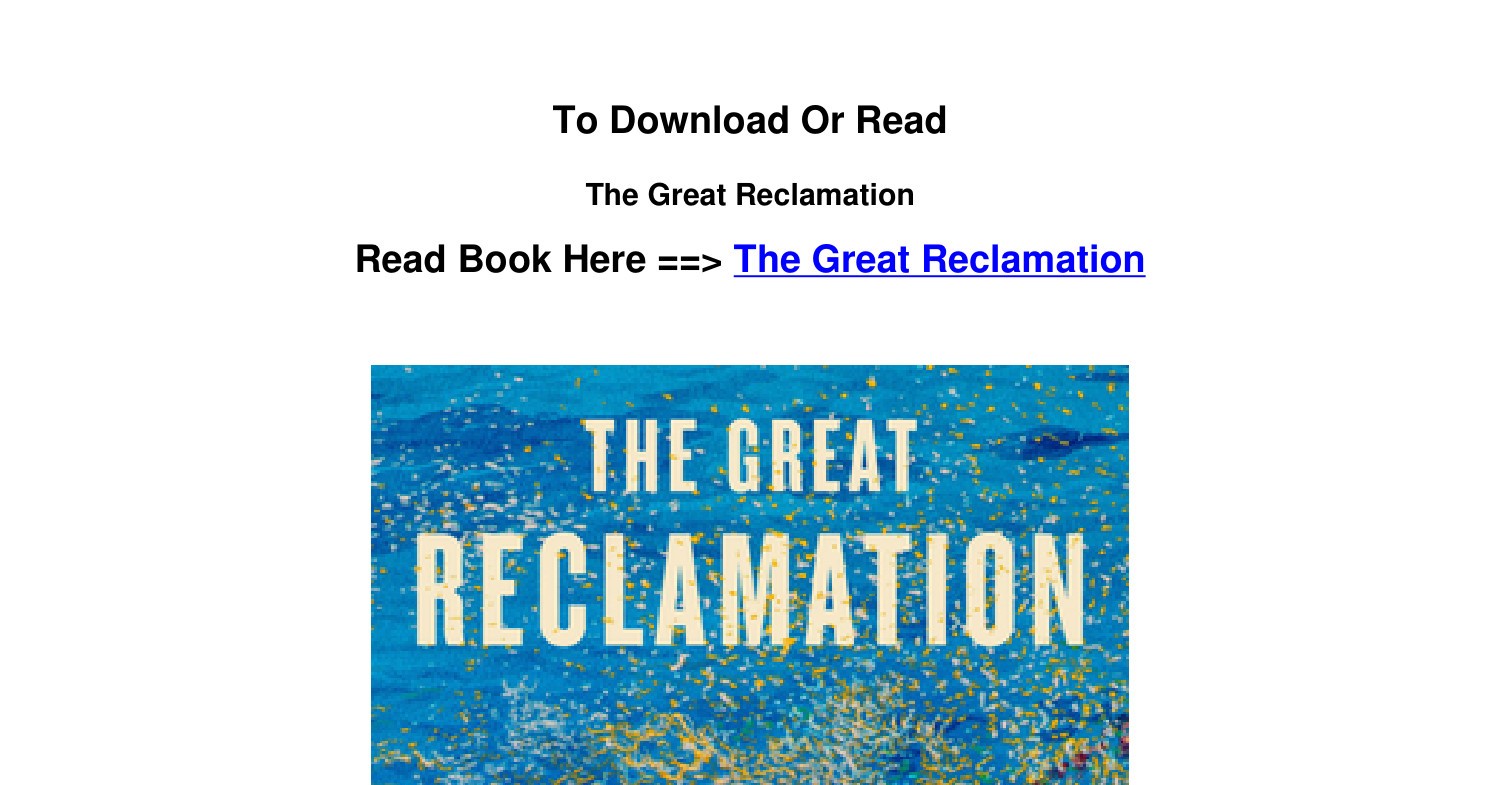 Download Epub The Great Reclamation By Rachel Heng.pdf | DocDroid