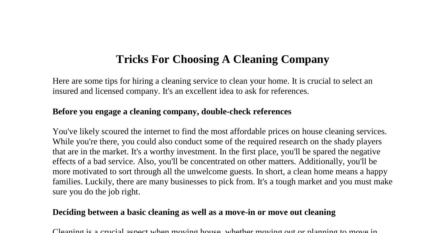 tricks-for-choosing-a-cleaning-company-pdf-docdroid