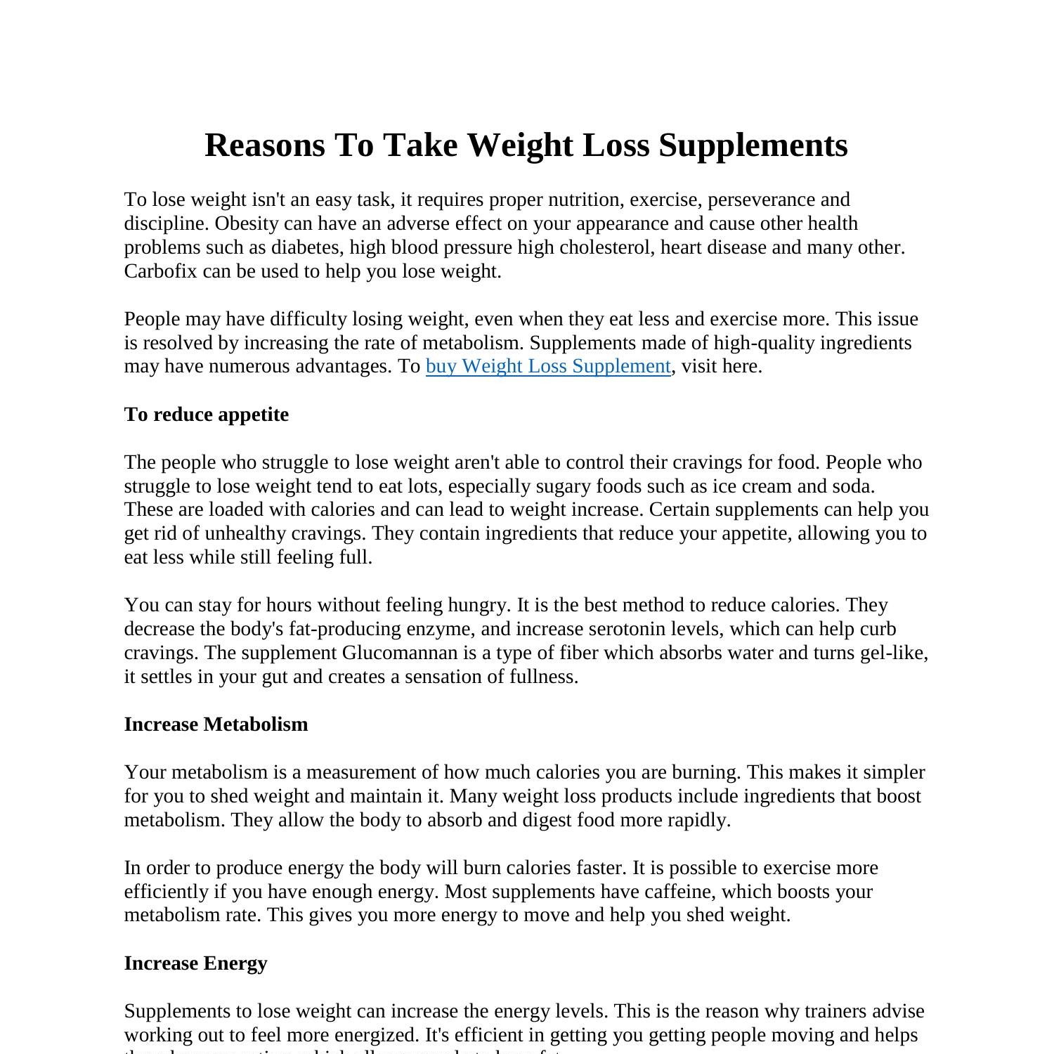 Reasons To Take Weight Loss Supplements.pdf | DocDroid