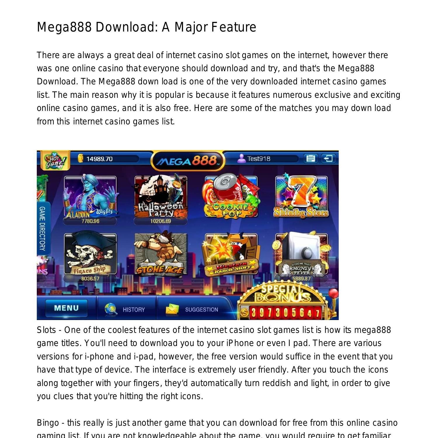 free download slot mega888