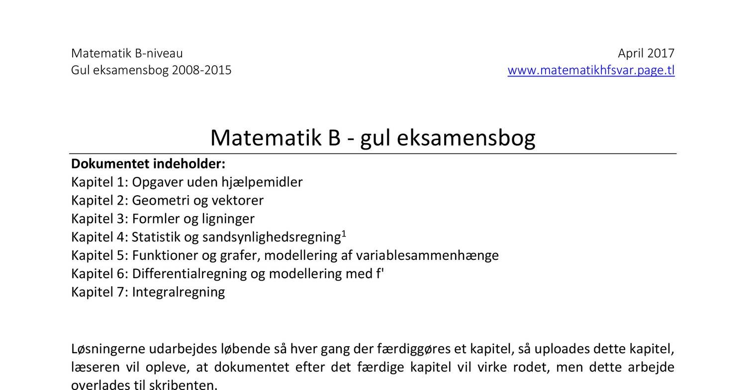 Matematik B STX Gul Eksamensbog.pdf | DocDroid