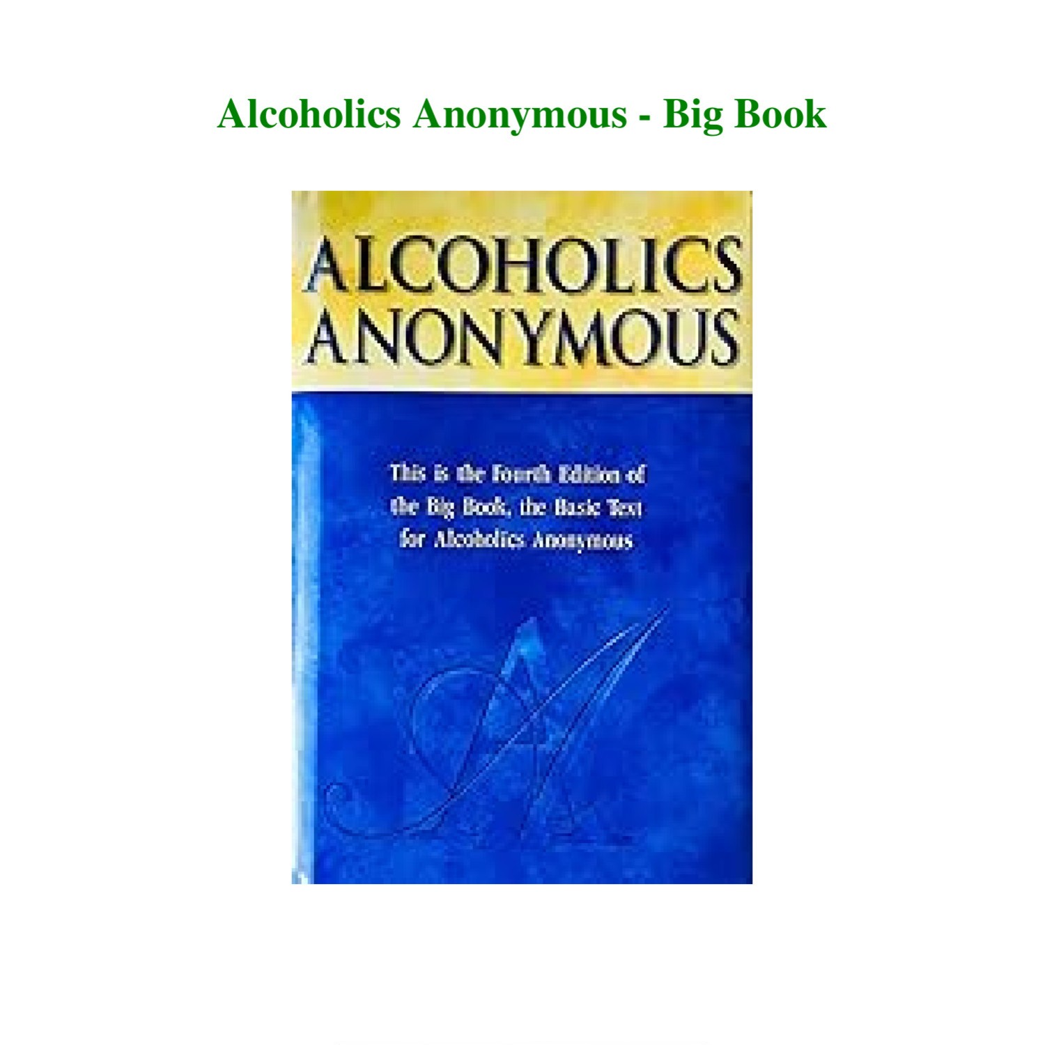 (EPUB) Alcoholics Anonymous - Big Book .pdf | DocDroid